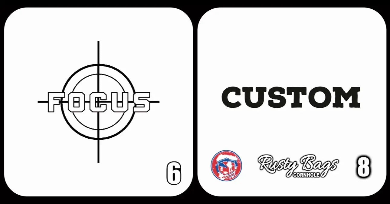 FOCUS - ACO STAMPED - Pro Cornhole Bags KT Cornhole Wraps and Boards