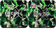 Load image into Gallery viewer, FOCUS X - ACO STAMPED - Pro Cornhole Bags 3 KT Cornhole Wraps and Boards