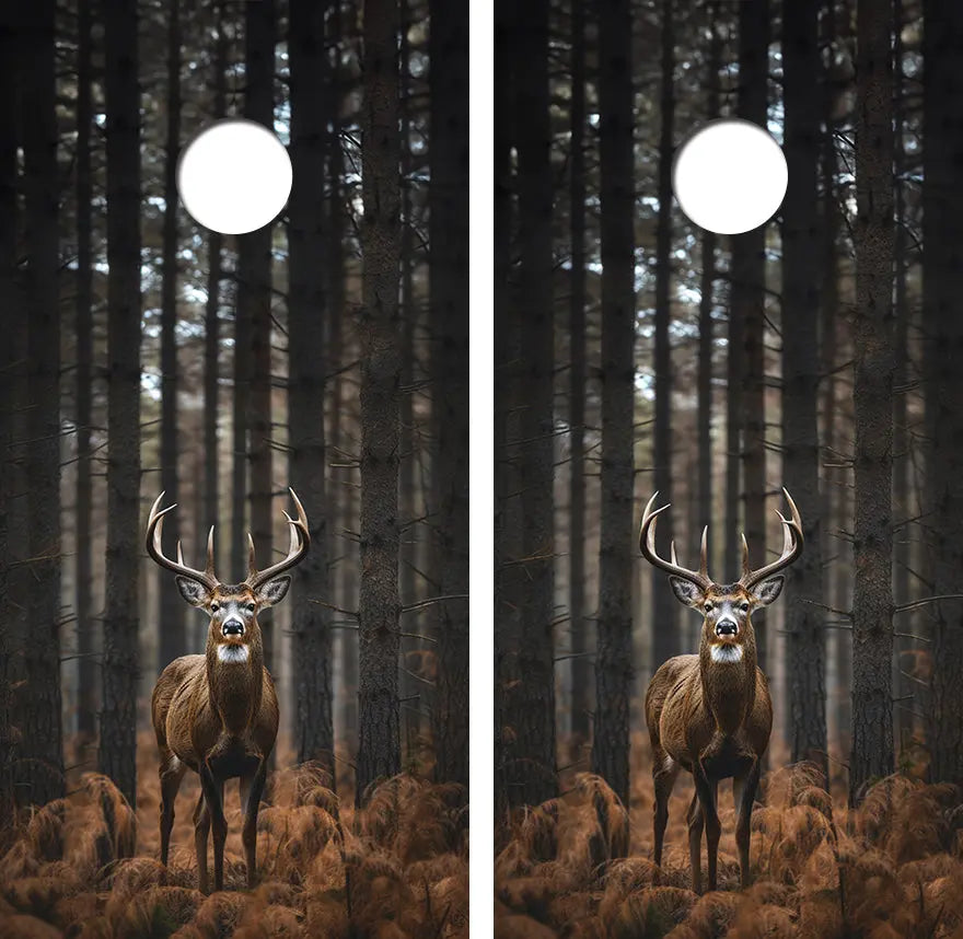 Monster Whitetail Beer Buck Cornhole Wood Board Skin Wrap Ripper Graphics