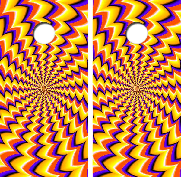 Psychedelic Cornhole Wood Board Skin Wrap Ripper Graphics