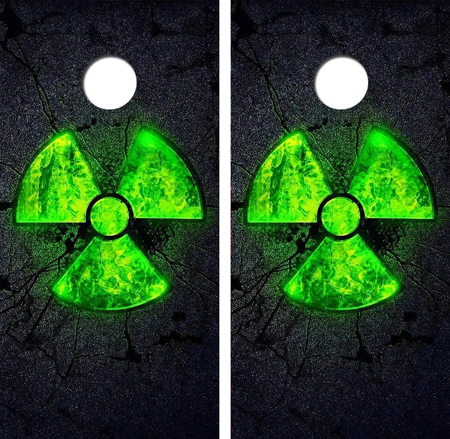 Radio Active Cornhole Wood Board Skin Wrap Ripper Graphics