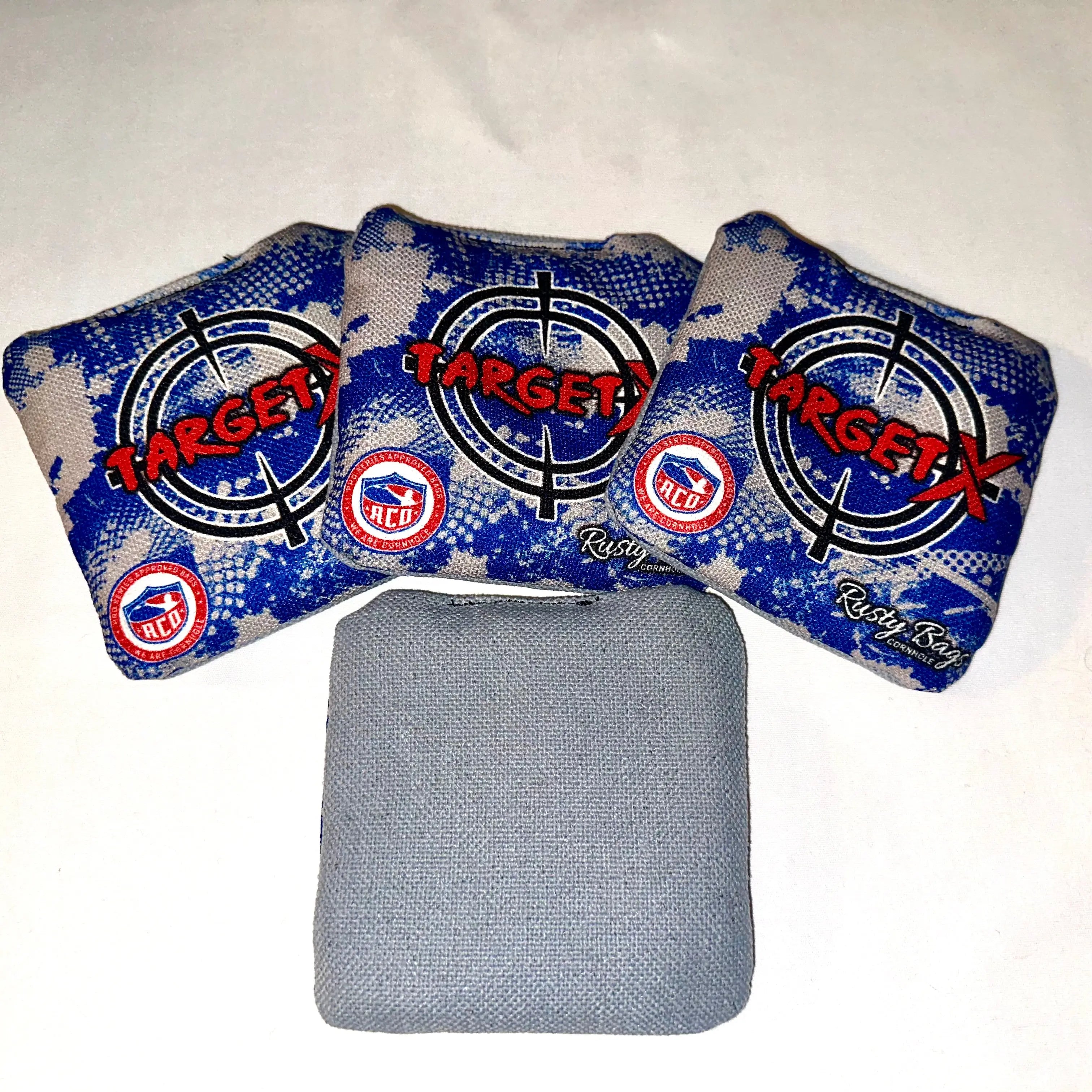 TAGET X - ACO STAMPED - Grey - Pro Cornhole Bags KT Cornhole Wraps and Boards