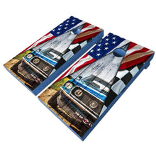 Load image into Gallery viewer, "American Classic Car Cornhole Vinyl Wraps & Cornhole Boards (2 Pack) FH2211 KT Cornhole "