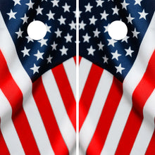 Load image into Gallery viewer, "American Flag Cornhole Vinyl Wraps & Cornhole Boards (2 Pack) A20 KT Cornhole Wraps and Boards "