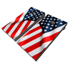 Load image into Gallery viewer, "American Flag Cornhole Vinyl Wraps & Cornhole Boards (2 Pack) A20 KT Cornhole Wraps and Boards "