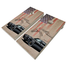 Load image into Gallery viewer, "American Flag Laminated Cornhole Vinyl Wraps, Cornhole Boards & Cornhole Tops (2 Pack) FH2205W KT Cornhole "