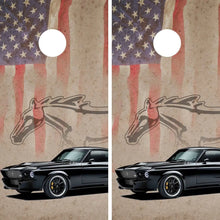 Load image into Gallery viewer, "American Flag Laminated Cornhole Vinyl Wraps, Cornhole Boards & Cornhole Tops (2 Pack) FH2205W KT Cornhole "
