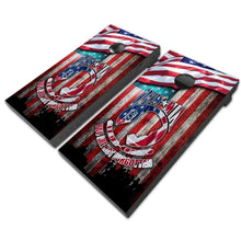 Load image into Gallery viewer, "American Flag POW MIA Cornhole Vinyl Wraps and Cornhole Boards (2 Pack) FH2092 KT Cornhole "