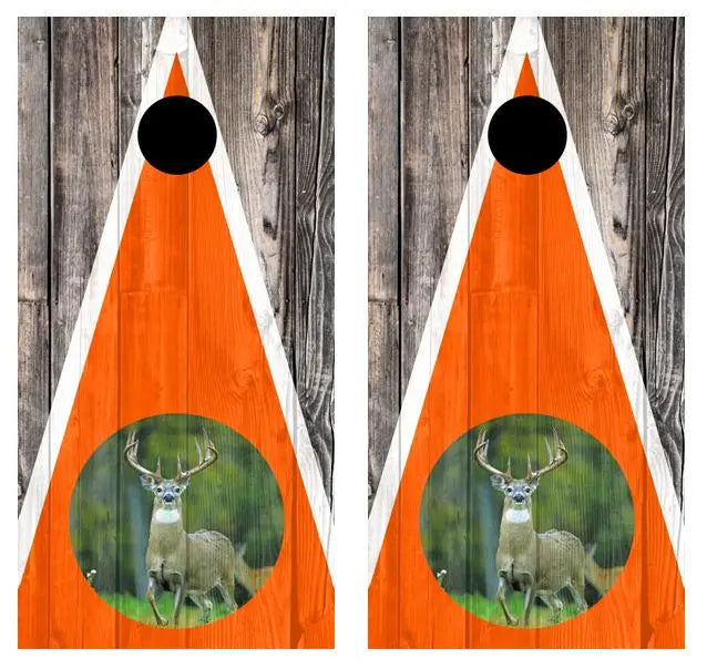 Big Buck Barnwood Cornhole Wood Board Skin Wrap Ripper Graphics