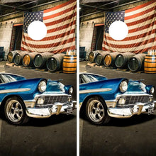 Load image into Gallery viewer, "Blue Classic Car Cornhole Vinyl Wraps & Cornhole Boards (2 Pack) FH2089 KT Cornhole "