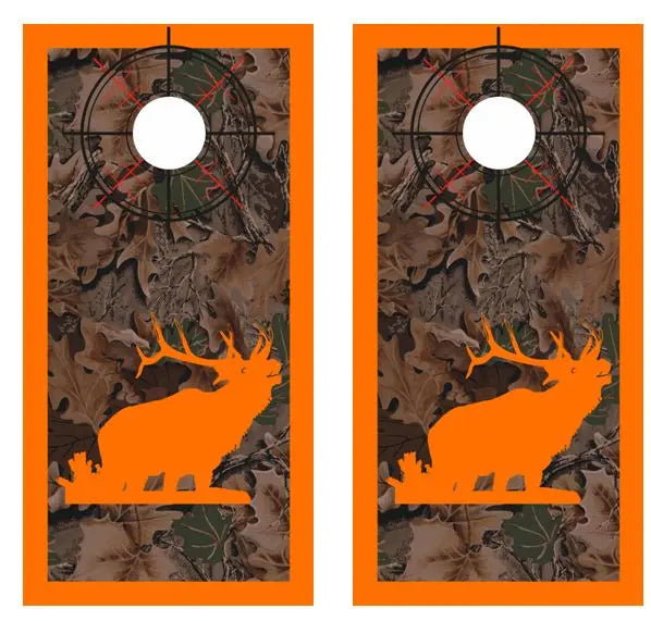 Bugeling Elk Real Tree Camo Cornhole Wood Board Skin Wr Ripper Graphics