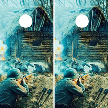 Load image into Gallery viewer, "Europe's Long War Cornhole Vinyl Wraps & Cornhole Boards (2 Pack) FH2085 KT Cornhole "