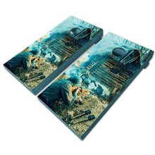 Load image into Gallery viewer, "Europe's Long War Cornhole Vinyl Wraps & Cornhole Boards (2 Pack) FH2085 KT Cornhole "