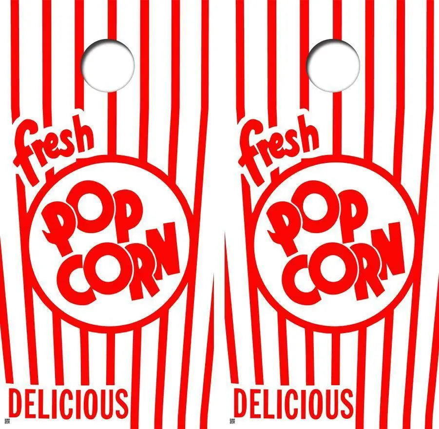 Fresh Popcorn Cornhole Wood Board Skin Wrap Ripper Graphics