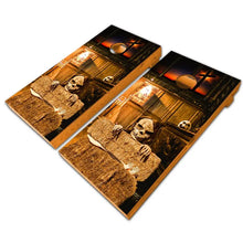 Load image into Gallery viewer, "Gothic Death Cornhole Vinyl Wraps & Cornhole Boards (2 Pack) FH2061 KT Cornhole "