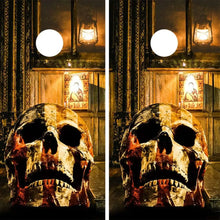 Load image into Gallery viewer, "Gothic Large Skull American Flag Cornhole Vinyl Wraps & Cornhole Boards (2 Pack) FH2062 KT Cornhole "