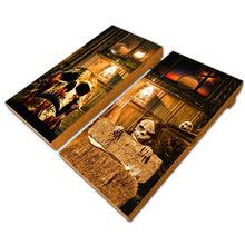 Load image into Gallery viewer, "Gothic Skulls Cornhole Game Boards Decals Wraps Cornhole Board Wraps and Decals Cornhole Skins Stickers Laminated Cornhole Wraps KT Cornhole "