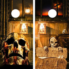 Load image into Gallery viewer, "Gothic Skulls Cornhole Game Boards Decals Wraps Cornhole Board Wraps and Decals Cornhole Skins Stickers Laminated Cornhole Wraps KT Cornhole "