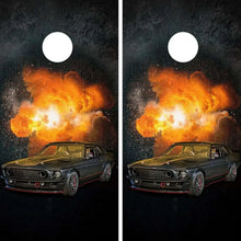 Load image into Gallery viewer, "Grey American Muscle Car Cornhole Vinyl Wraps & Cornhole Boards (2 Pack) FH2090 KT Cornhole "