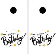 Load image into Gallery viewer, "Happy Birthday Cornhole Game Boards Decals Wraps Cornhole Board Wraps and Decals Cornhole Skins Stickers Laminated Cornhole Wraps KT Cornhole "