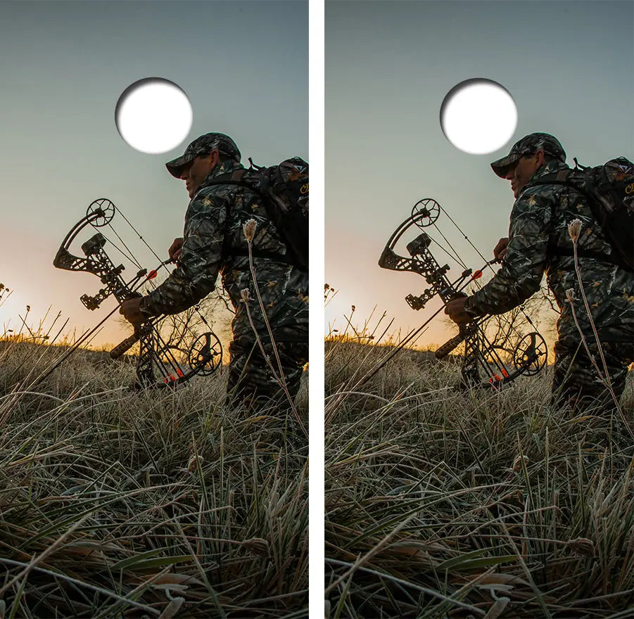 Hunting Bow Cornhole Wood Board Skin Wraps FREE LAMINATE Ripper Graphics