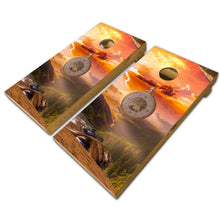 Load image into Gallery viewer, Landscape in Time Cornhole Wraps & Cornhole Boards (2 Pack) FH2078 KT Cornhole