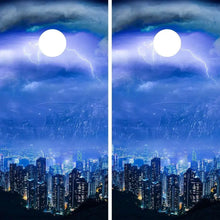 Load image into Gallery viewer, "Lightning Night Cornhole Vinyl Wraps & Cornhole Boards (2 Pack) FH2056 KT Cornhole "