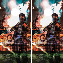 Load image into Gallery viewer, "Military City Protector Cornhole Vinyl Wraps & Cornhole Boards (2 Pack) FH2076 KT Cornhole "