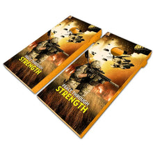 Load image into Gallery viewer, "Military Soldier Cornhole Vinyl Wraps & Cornhole Boards (2 Pack) FH1003 KT Cornhole "