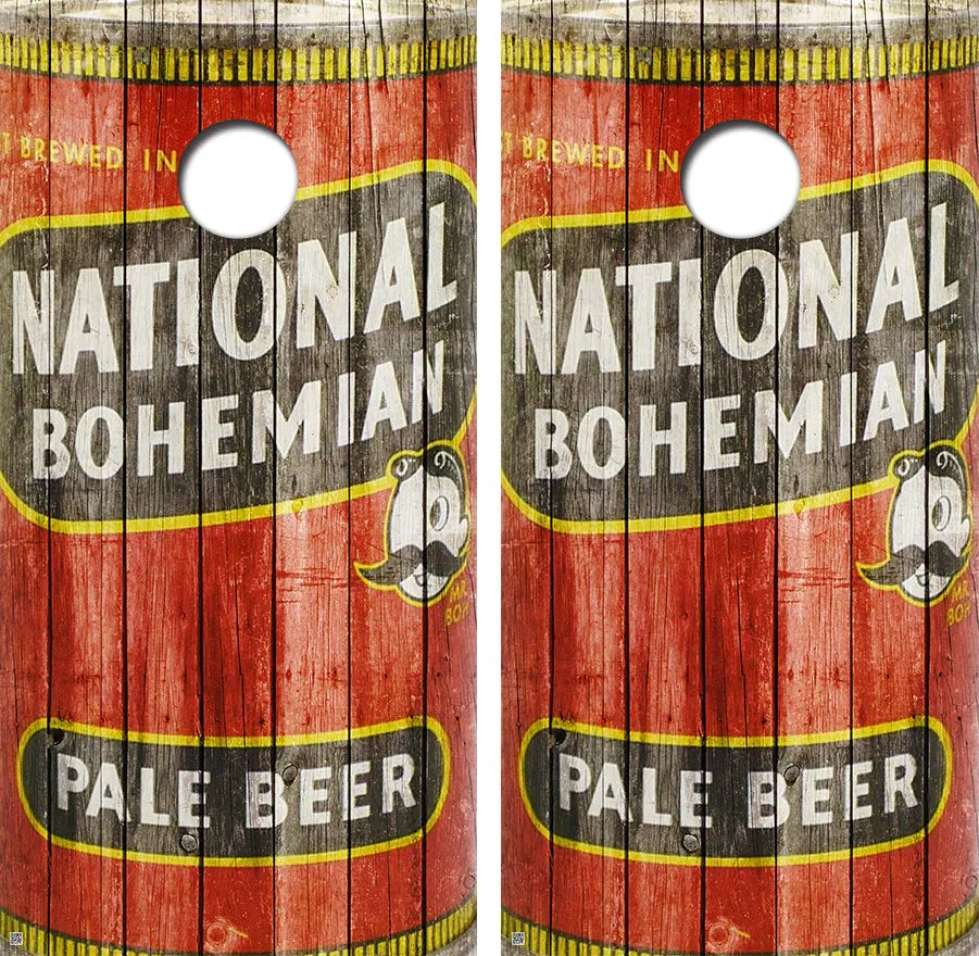 National Bohemian Cornhole Board Skin Wraps FREE LAMINATE Ripper Graphics