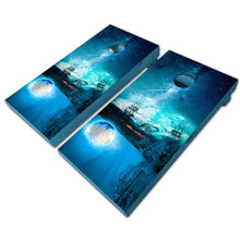 Load image into Gallery viewer, "Night Time Sea Merchants Cornhole Vinyl Wraps & Cornhole Boards (2 Pack) FH2068 KT Cornhole "