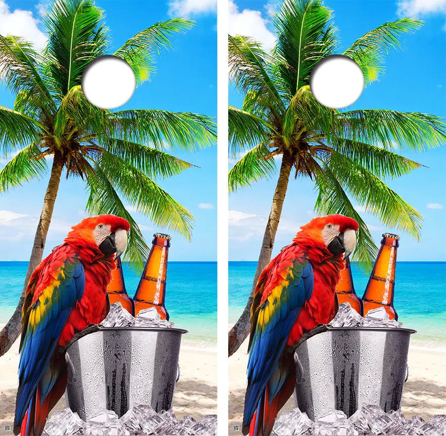 On The Beach Cornhole Board Wraps FREE LAMINATE Ripper Graphics