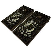 Load image into Gallery viewer, "POW MIA Black Camo Cornhole Vinyl Wraps & Cornhole Boards (2 Pack) FH2093 KT Cornhole "
