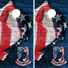 Load image into Gallery viewer, "POW MIA Cornhole Vinyl Wraps & Cornhole Boards (2 Pack) FH2200 KT Cornhole "
