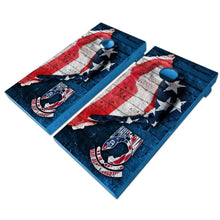 Load image into Gallery viewer, "POW MIA Cornhole Vinyl Wraps & Cornhole Boards (2 Pack) FH2201 KT Cornhole "