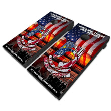 Load image into Gallery viewer, "POW MIA Sunset Cornhole Vinyl Wraps & Cornhole Boards (2 Pack) FH2094 KT Cornhole "