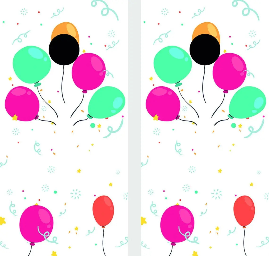 Party Balloon Cornhole Game Boards Decals Wraps Cornhole Board Wraps and Decals Cornhole Skins Stickers Laminated Cornhole Wraps KT Cornhole