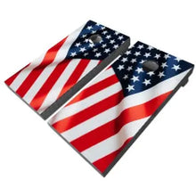 Load image into Gallery viewer, "Patriotic Flag Cornhole Vinyl Wraps & Cornhole Boards Inverted (2 Pack) SG2019IV KT Cornhole "
