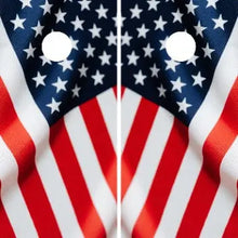 Load image into Gallery viewer, "Patriotic Flag Cornhole Vinyl Wraps & Cornhole Boards Inverted (2 Pack) SG2019IV KT Cornhole "