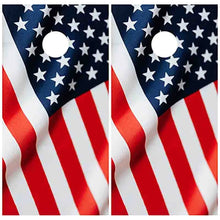 Load image into Gallery viewer, "Patriotic Flag Cornhole Wraps & Cornhole Boards (2 Pack) SG2019 KT Cornhole "