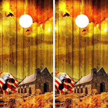 Load image into Gallery viewer, "Patriotic Skull Desert Cornhole Vinyl Wraps & Cornhole Boards (2 Pack) FH2051 KT Cornhole "