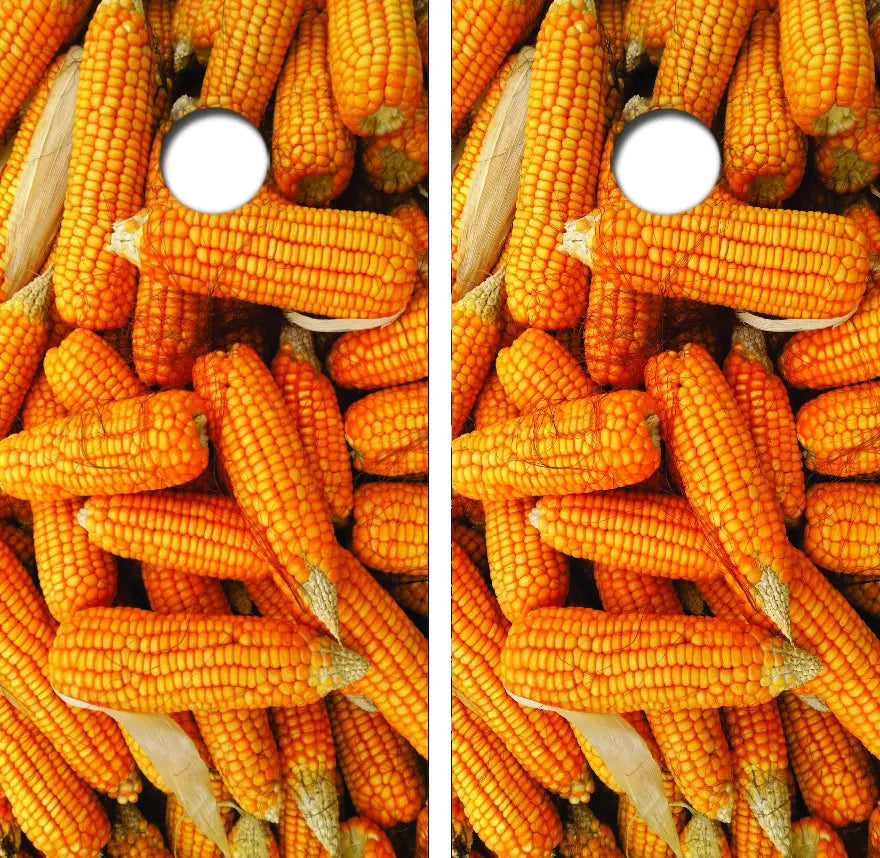 Pile Of Corn Cobs Cornhole Wrap Decal with Free Laminate Included Ripper Graphics