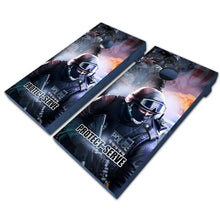 Load image into Gallery viewer, "Protect and Serve Police Cornhole Vinyl Wraps & Cornhole Boards (2 Pack) FH1000 KT Cornhole "
