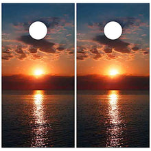 Load image into Gallery viewer, "Realistic Sunset Cornhole Game Boards Decals Wraps Cornhole Board Wraps and Decals Cornhole Skins Stickers Laminated Cornhole Wraps KT Cornhole "