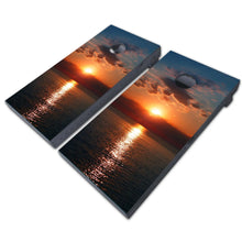Load image into Gallery viewer, "Realistic Sunset Cornhole Game Boards Decals Wraps Cornhole Board Wraps and Decals Cornhole Skins Stickers Laminated Cornhole Wraps KT Cornhole "