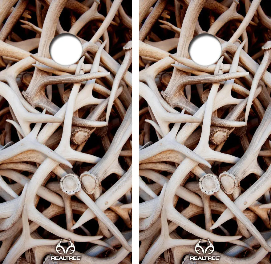 Realtree Antler Stack Cornhole Wrap Decal with Free Laminate Included Ripper Graphics