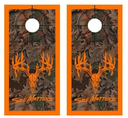Realtree Camo - Sizes Matters Cornhole Wood Board Skin Wraps Ripper Graphics