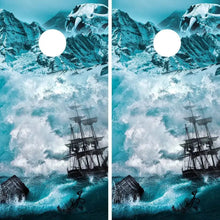 Load image into Gallery viewer, "Tall Ships Mountain Seas Cornhole Vinyl Wraps & Cornhole Boards (2 Pack) FH2072 KT Cornhole "