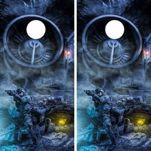 Load image into Gallery viewer, "The Future of Warfare Cornhole Vinyl Wraps & Cornhole Boards (2 Pack) FH2081 KT Cornhole "