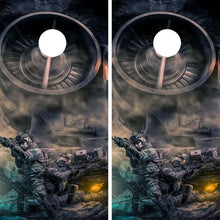Load image into Gallery viewer, "The Future of Warfare Cornhole Vinyl Wraps & Cornhole Boards (2 Pack) FH2082 KT Cornhole "